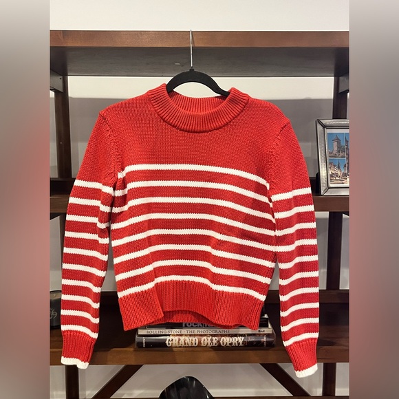 NWT Tutto Red White Stripe Sweater - Picture 2 of 6